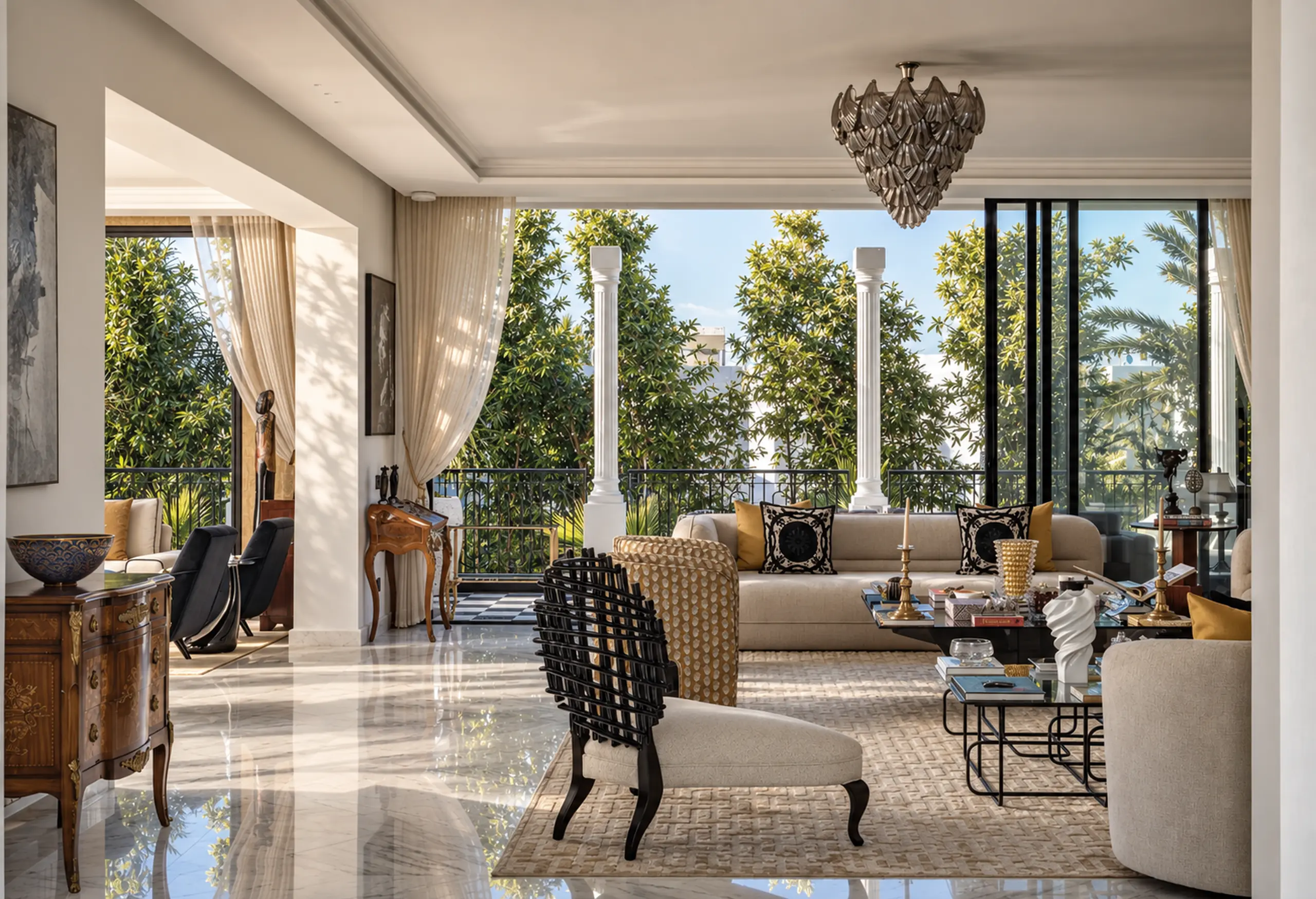 Salon de la villa Ain Diab, Casablanca, design BAIA